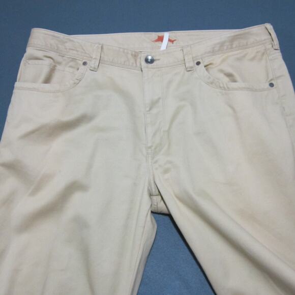 Tommy Bahama Pants Mens 38x30 Tan Khaki Slacks Trouser Relax Pima Cotton Spandex - Picture 5 of 14